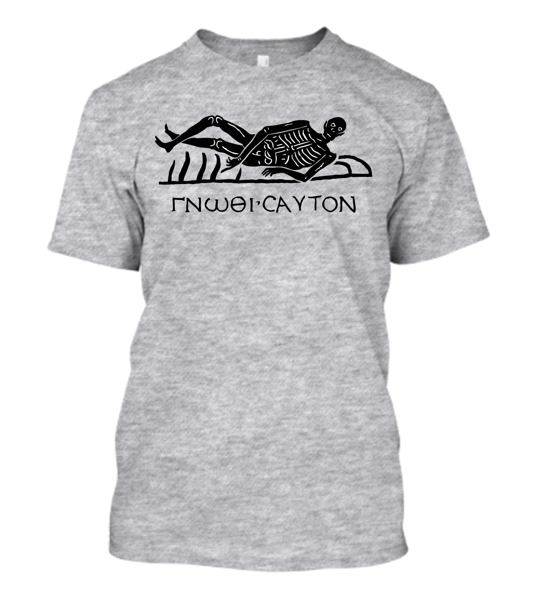 Know Thyself GNOΘI CAYTON Skeleton Archaeology Iconography T-Shirt