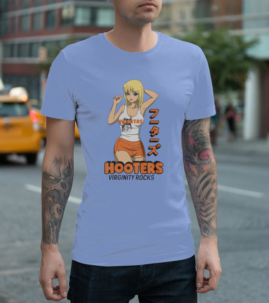 Hooters Anime Girl Virginity Rocks Danny Duncan T-Shirt