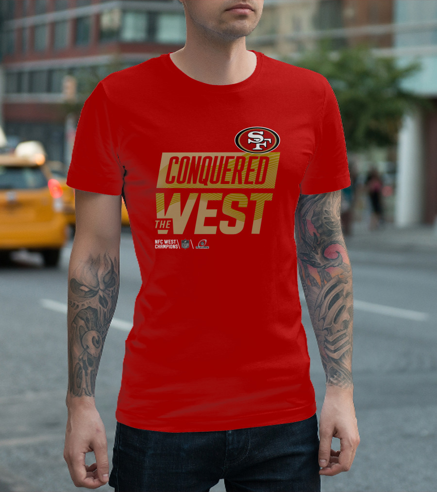 San Francisco 49Ers Conquered The West NFL Logo 49ers Shop T-Shirt