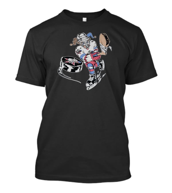 The Garden Hockey Animated Jester Player With Hockey Stick And Puck T-Shirt