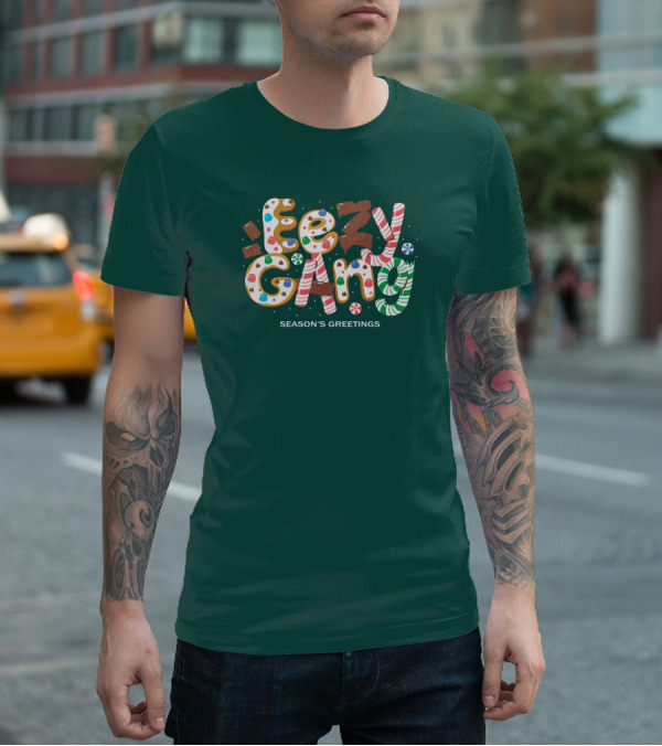 Yeezy Gang Festive Holiday Cookie Lettering T-Shirt