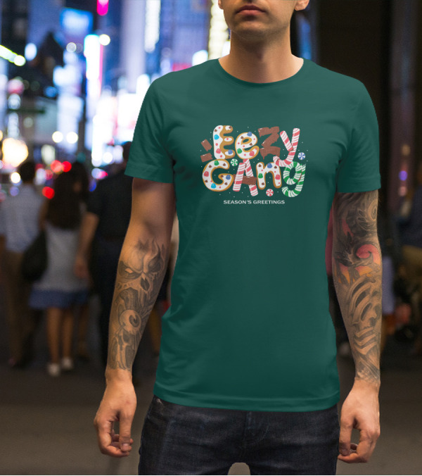 Yeezy Gang Festive Holiday Cookie Lettering T-Shirt