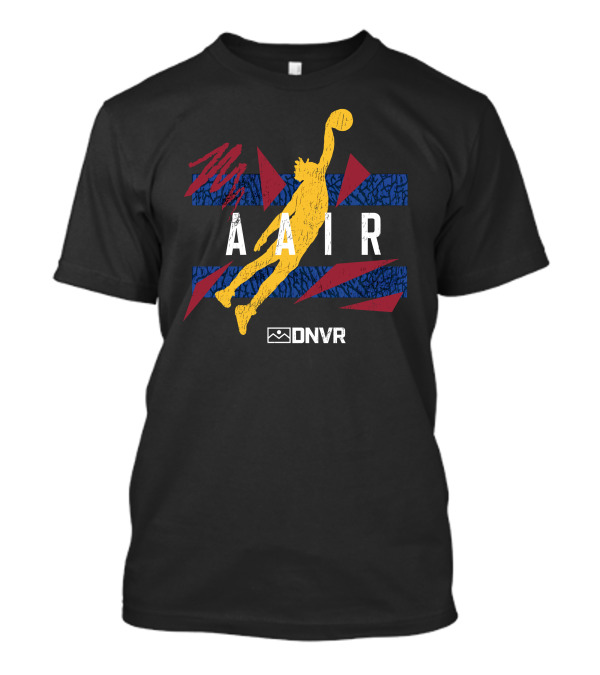 AAIR AG Basketball Jump With Blue And Red Geometric Elements T-Shirt