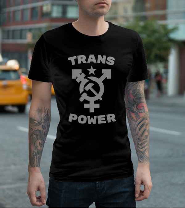 Trans Power Hammer And Sickle Star T-Shirt