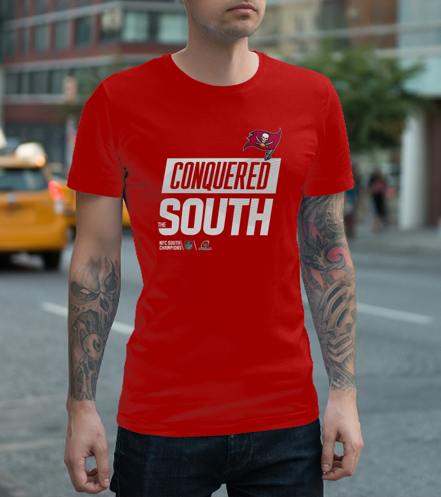 Tampa Bay Buccaneers Conquered South NFL Playoffs Shirt Red T-Shirt
