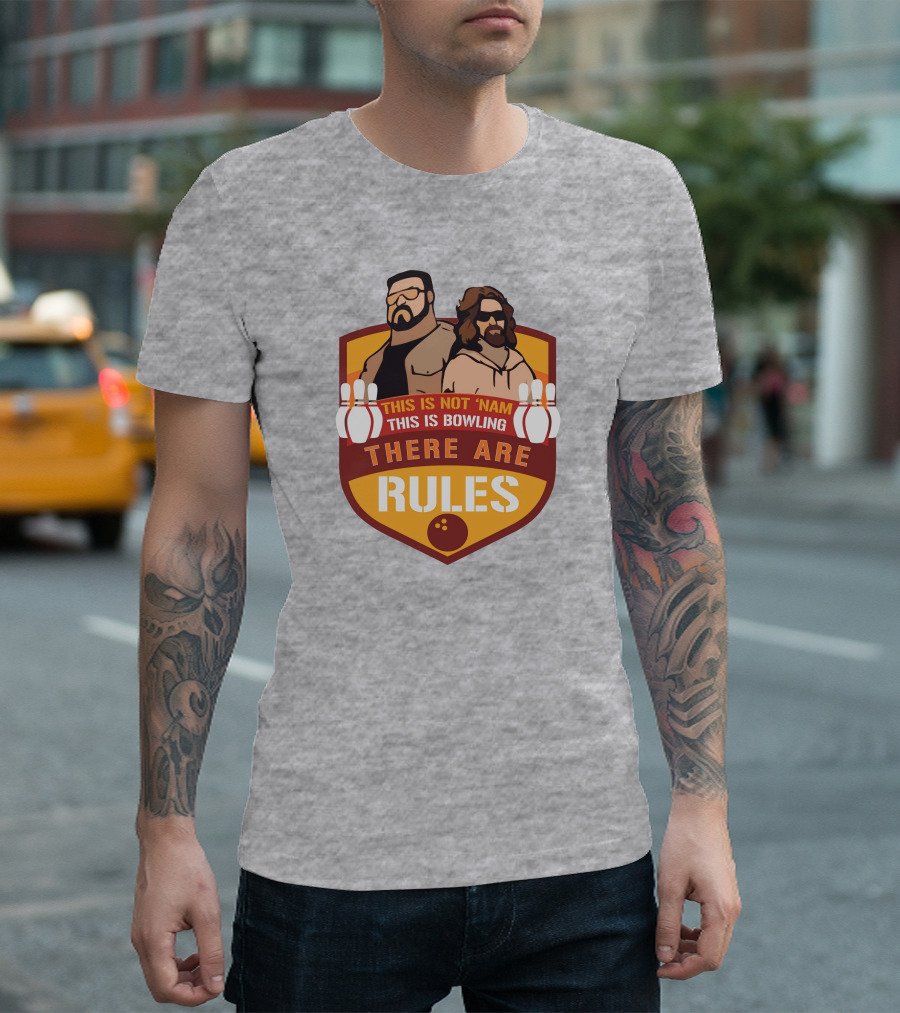This Is Not ‘Nam This Is Bowling There Are Rules Bowling Pins Shield T-Shirt