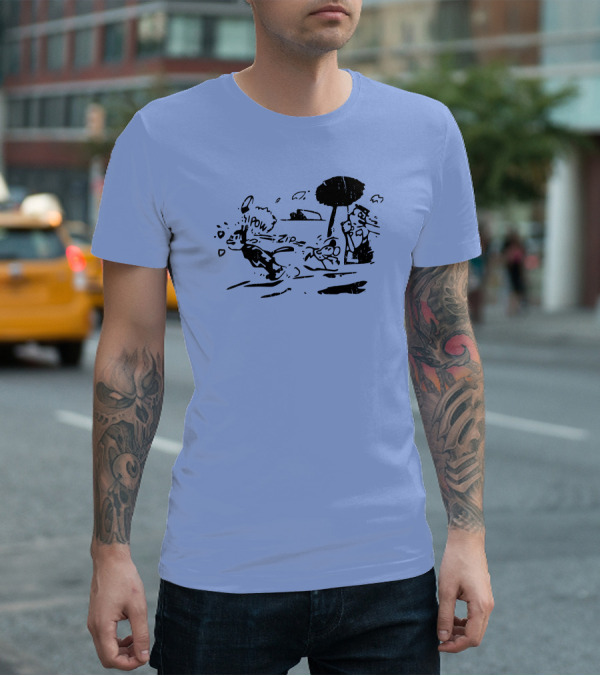 Krazy Kat Jules Pow Zip Comic Scene T-Shirt