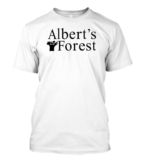 Albert's Forest Tree Silhouette With Owl And Leaves T-Shirt
