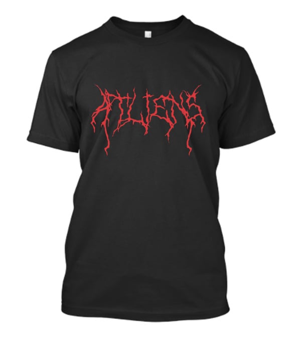 KT8 Merch ATLiens Red Text Black Metal T-Shirt