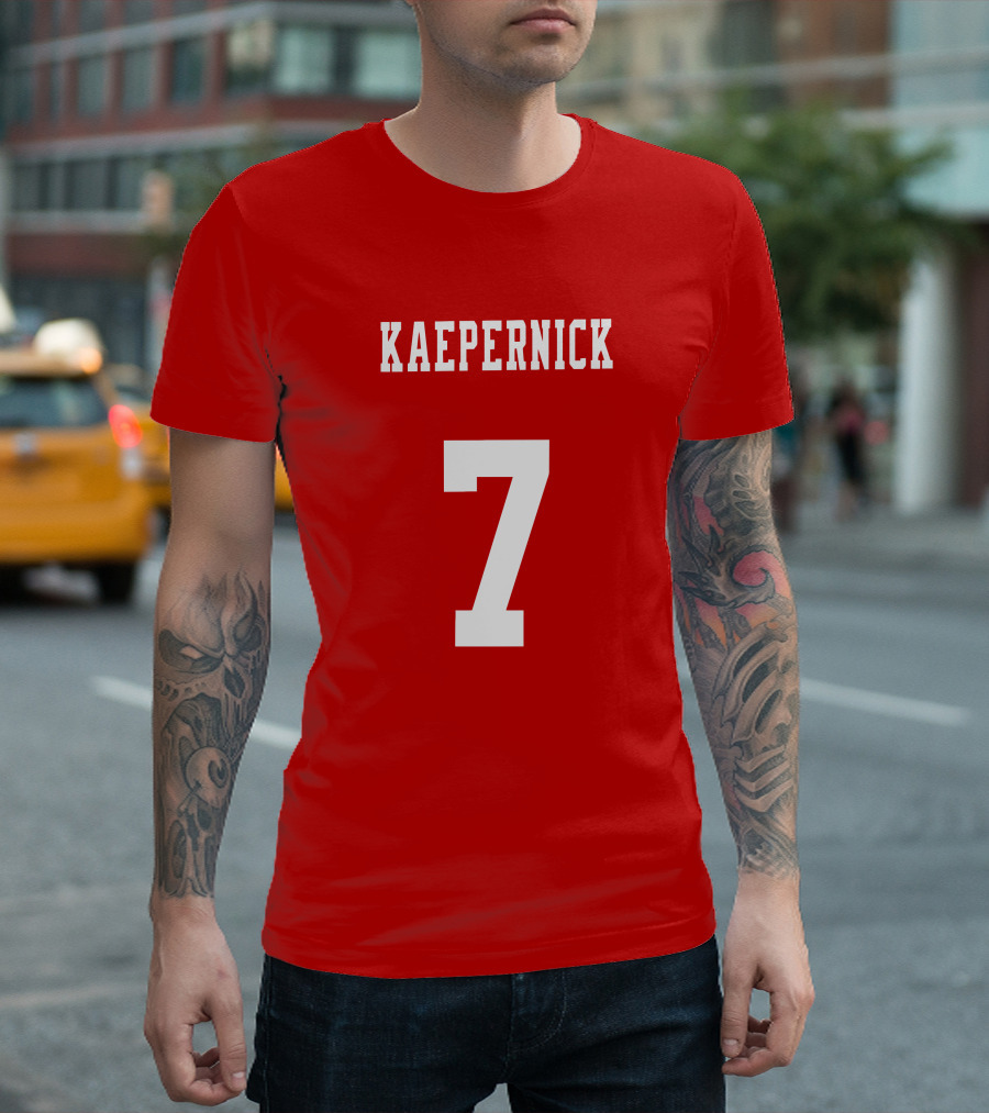 Kaepernick 7 Red Background Sports Jersey T-Shirt