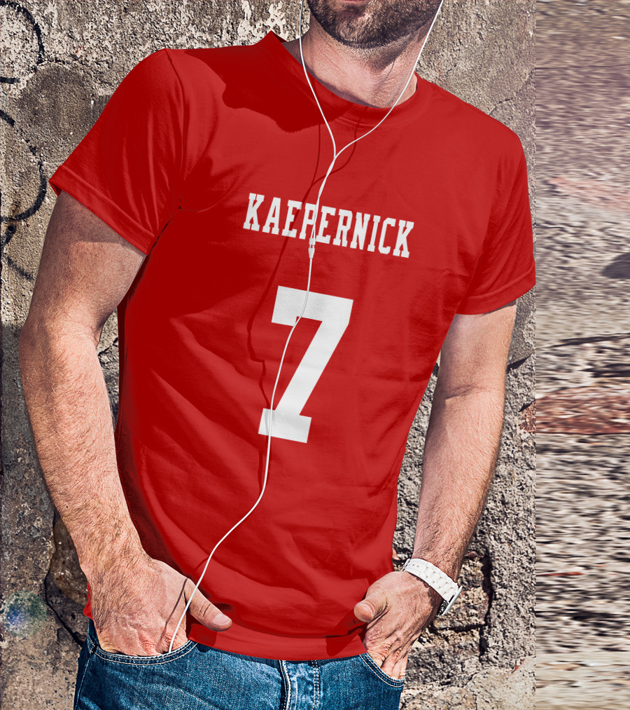 Kaepernick 7 Red Background Sports Jersey T-Shirt