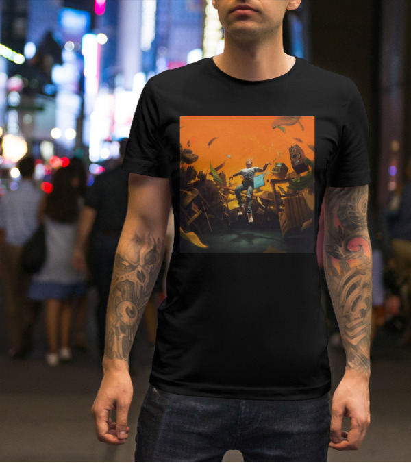 Nopressureshop Com Logic No Pressure Album Cover Floating Surreal Scene T-Shirt