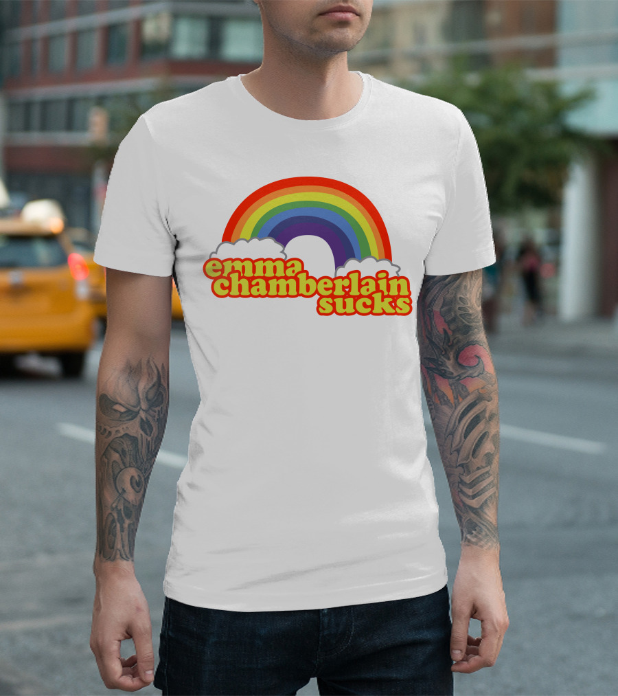 Emma Chamberlain Sucks Rainbow Clouds T-Shirt