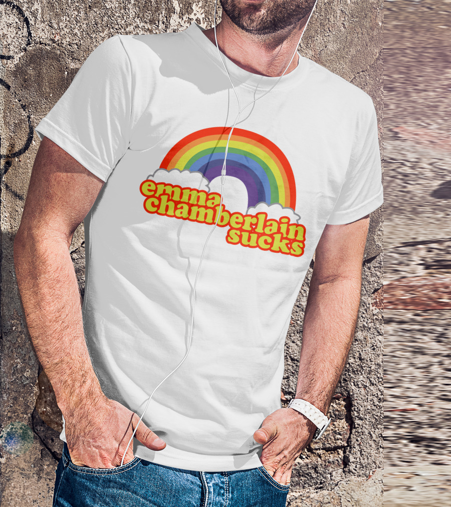 Emma Chamberlain Sucks Rainbow Clouds T-Shirt