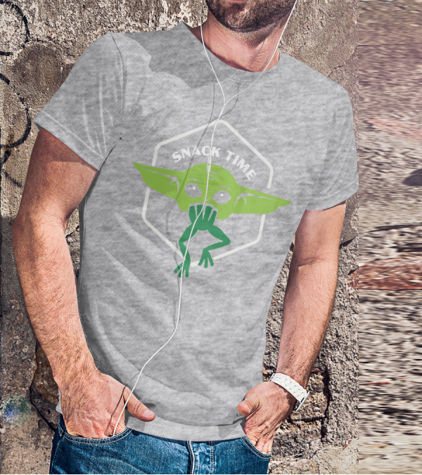 Snack Time The Mandalorian Baby Yoda Eating Frog T-Shirt