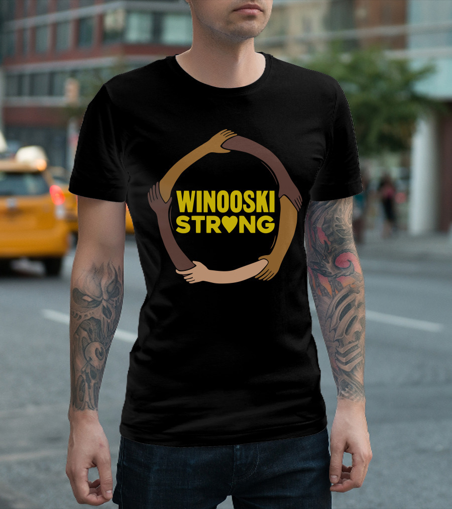 Winooski Strong Unity Hands Circle with Heart T-Shirt