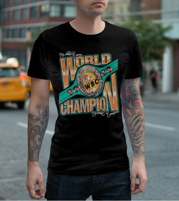 WBC World Champion My Blood Is Green My Heart Is Gold T-Shirt