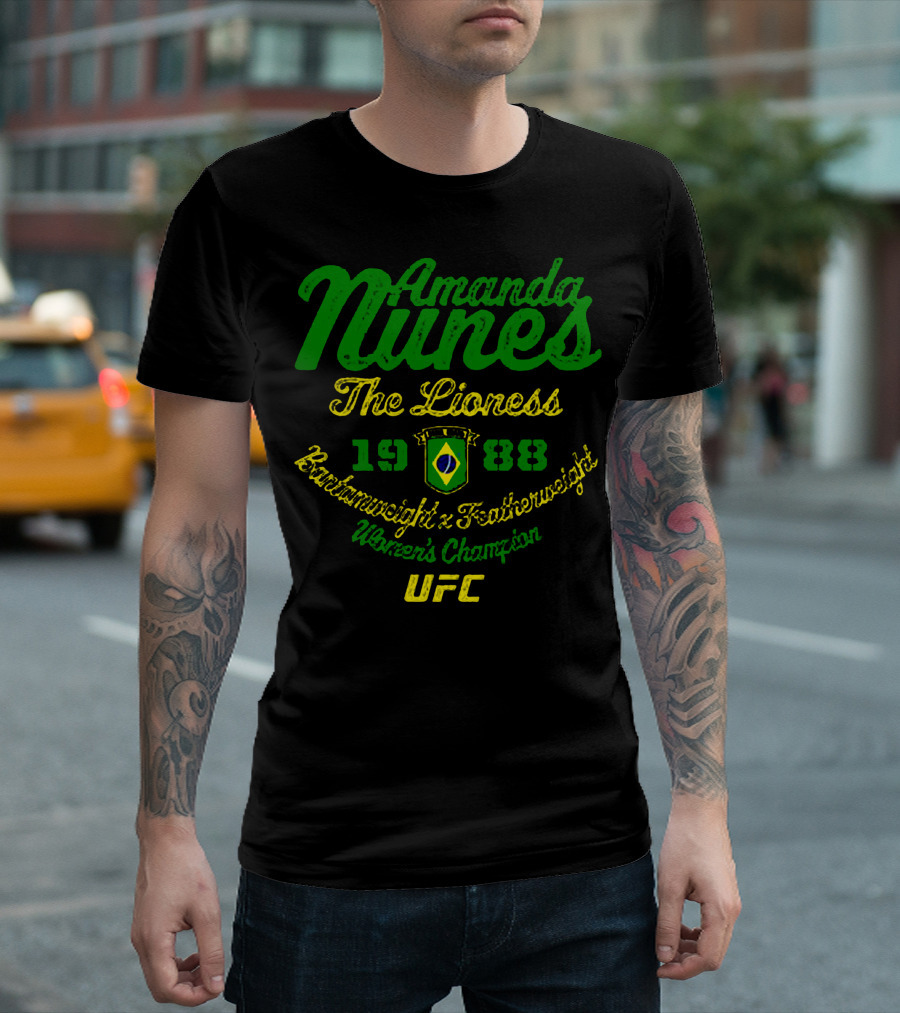 Amanda Nunes The Lioness UFC Bantamweight Featherweight Women's Champion 1988 T-Shirt