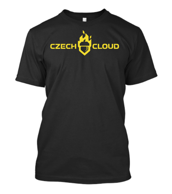 Czechcloud Logo Flame Helmet T-Shirt