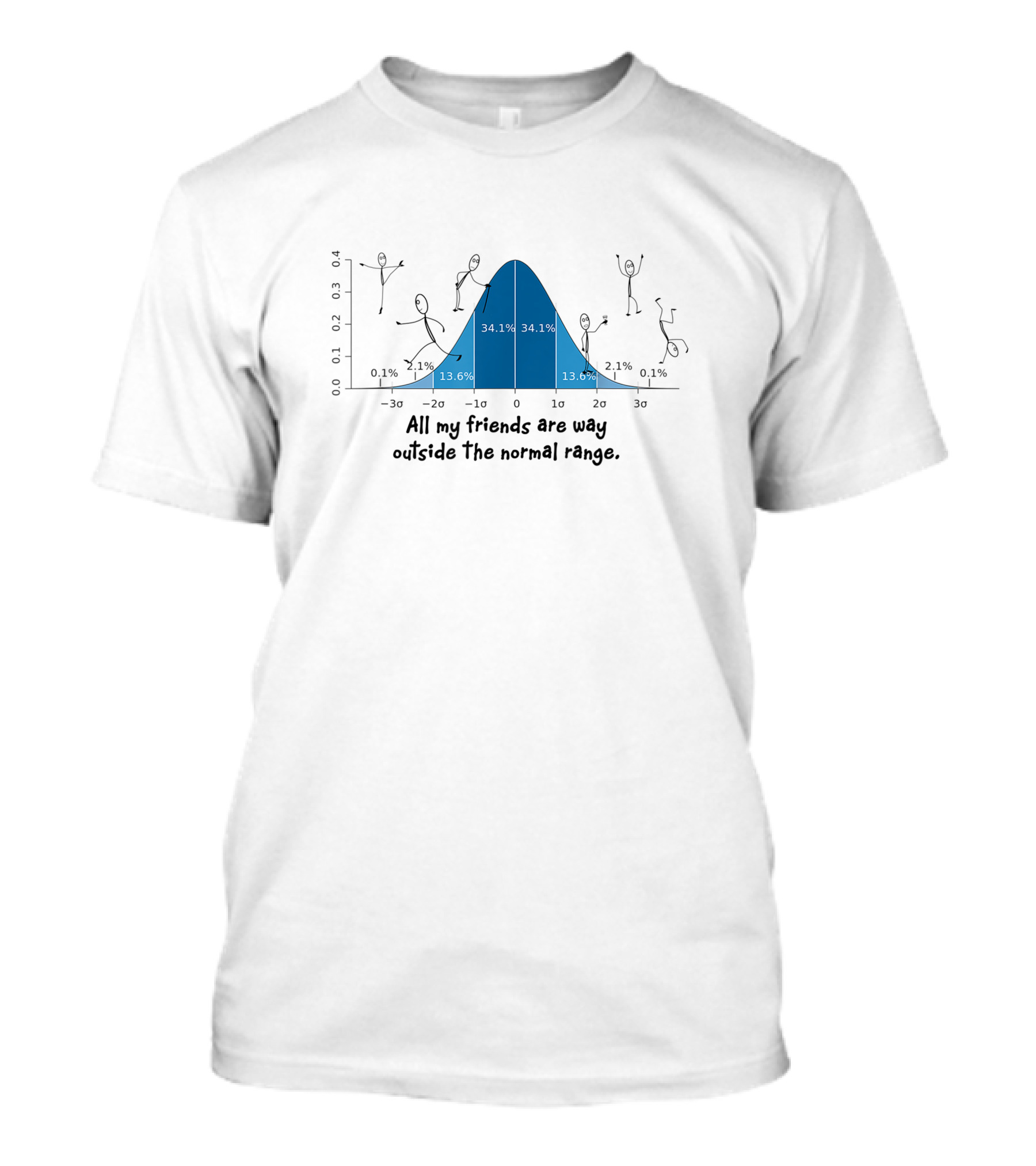 Stat That All My Friends Are Way Outside The Normal Range T-Shirt