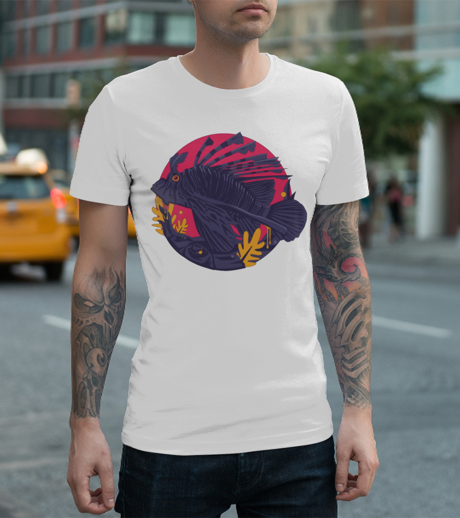 Jade Cicada Vibrant Fish Artwork Merch T-Shirt