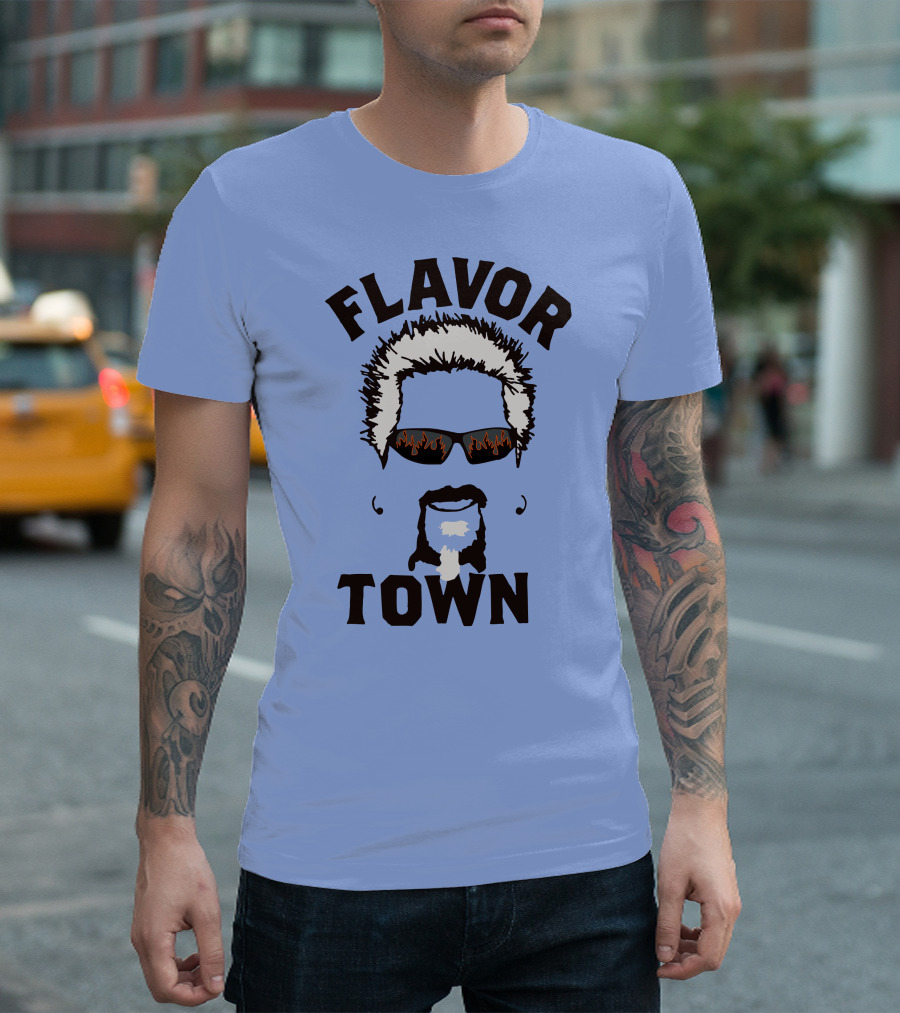Flavor Town Sunglasses Beard T-Shirt