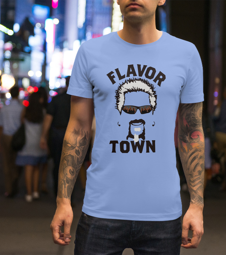 Flavor Town Sunglasses Beard T-Shirt