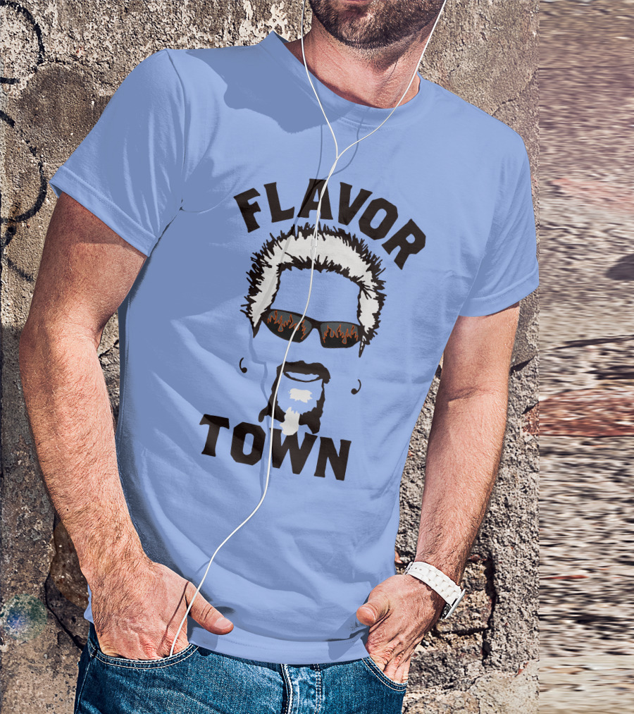 Flavor Town Sunglasses Beard T-Shirt