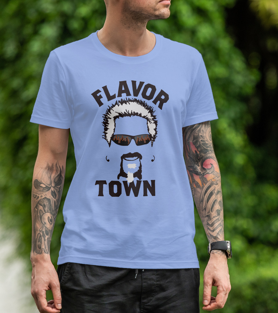 Flavor Town Sunglasses Beard T-Shirt