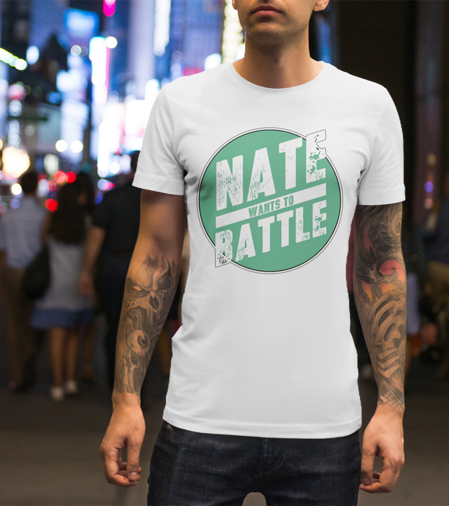 NateWantsToBattle Green Circle T-Shirt