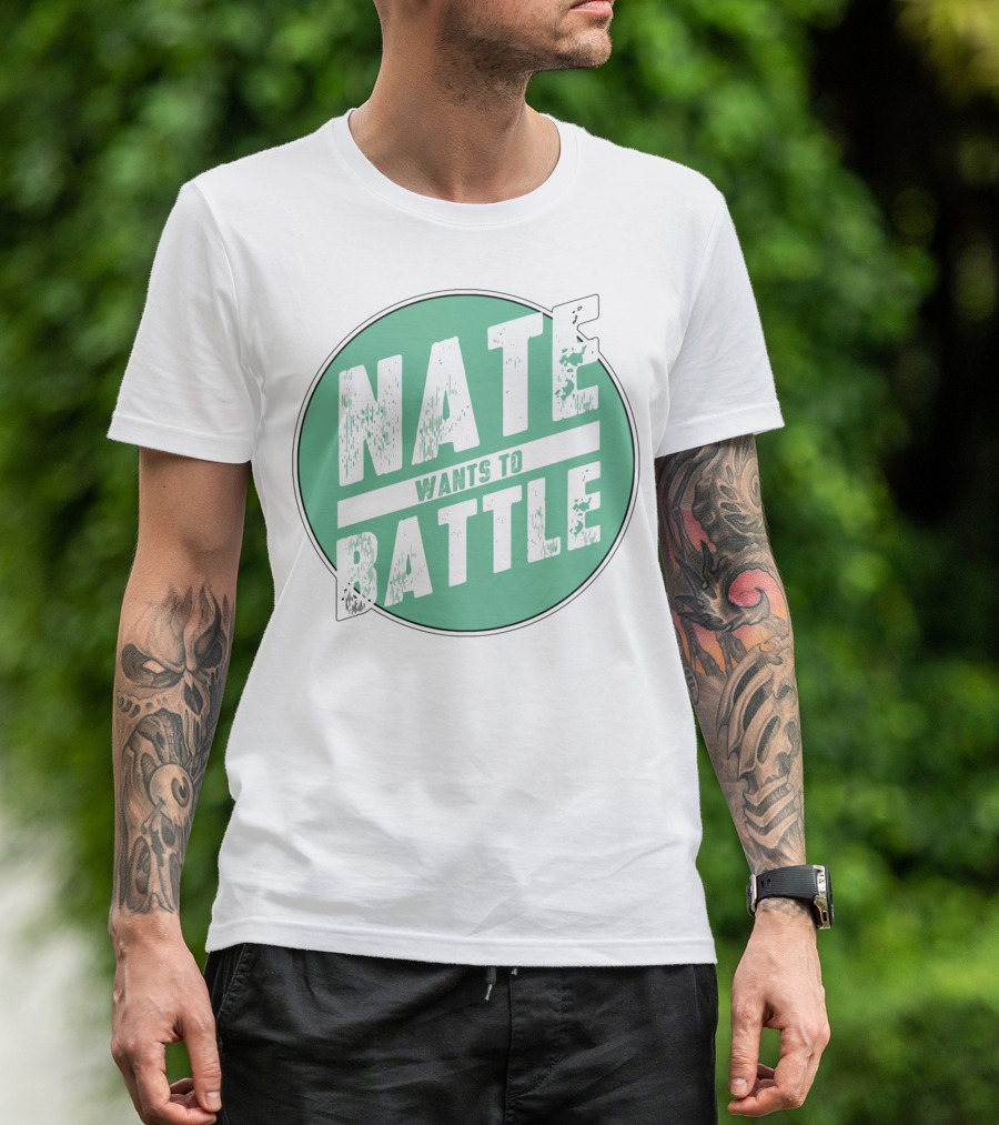 NateWantsToBattle Green Circle T-Shirt