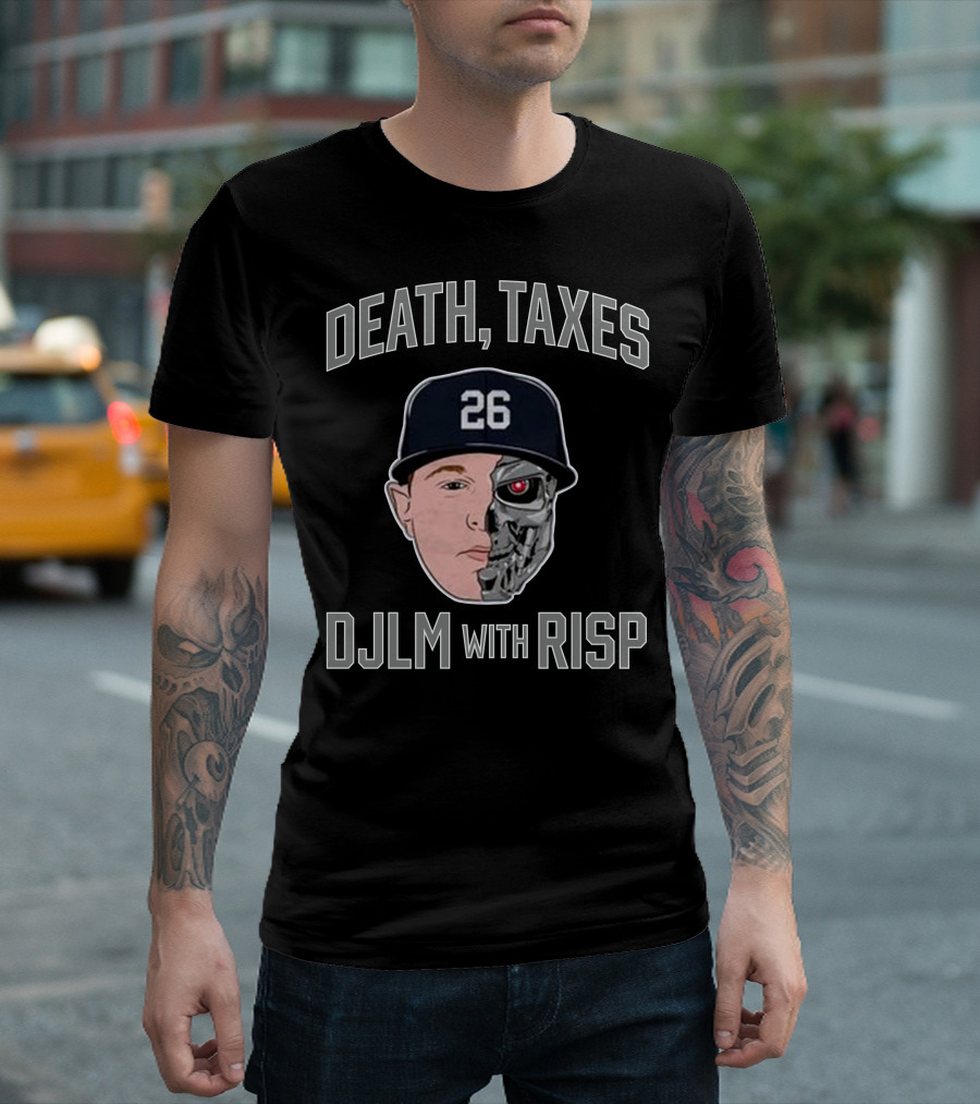 Death Taxes DJLM with RISP 26 Hat Half Human Half Robot T-Shirt