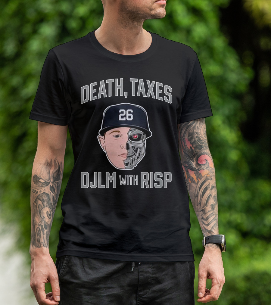 Death Taxes DJLM With RISP 26 Hat Half Human Half Robot T-Shirt