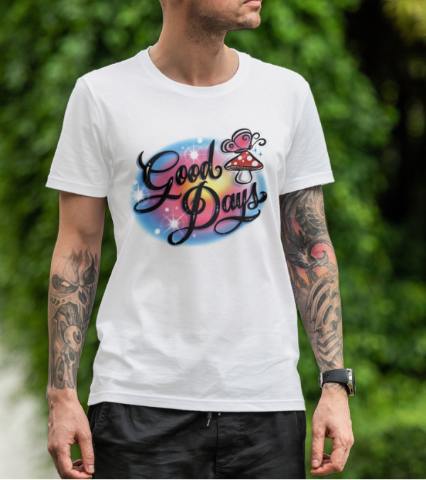 Good Days Mushroom Psychedelic Retro Vibe T-Shirt