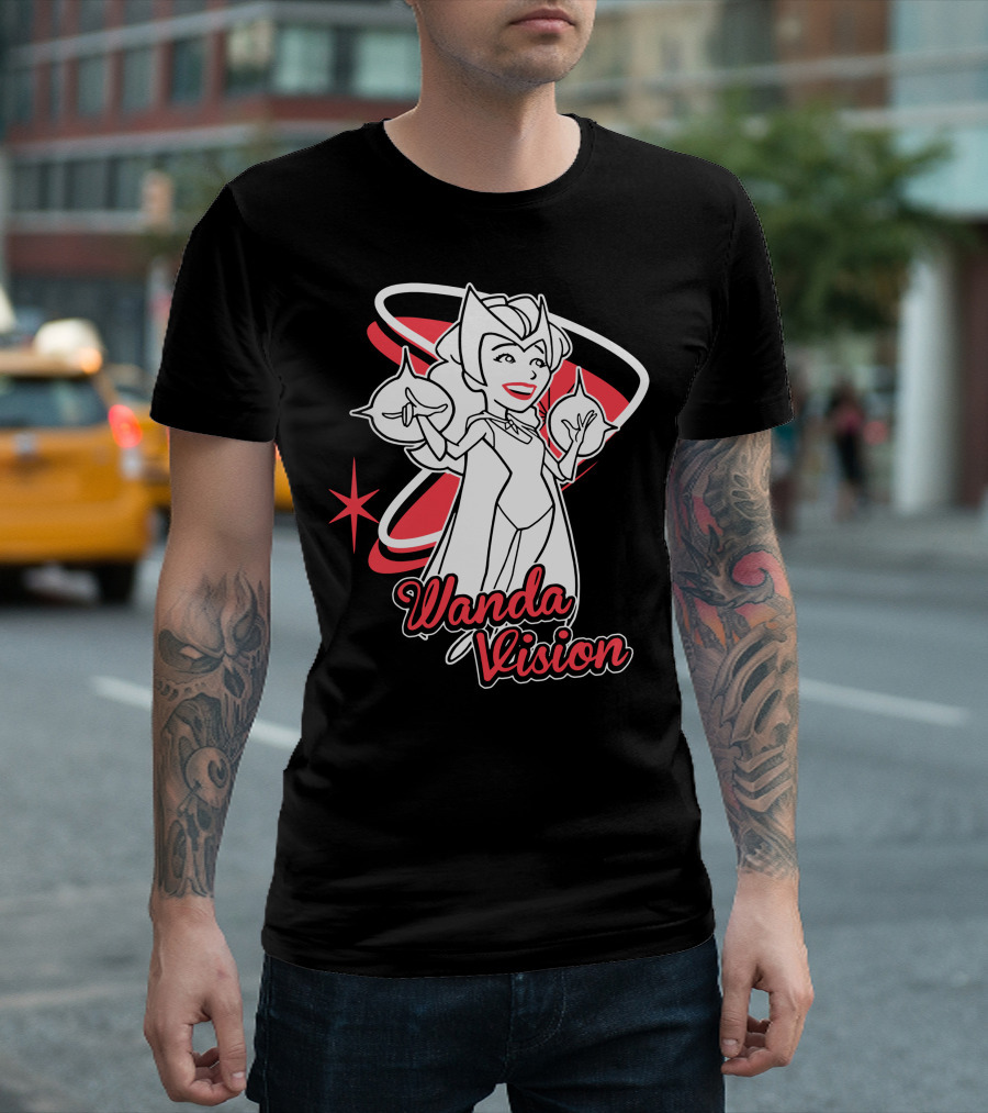 WandaVision Scarlet Witch Retro Cartoon T-Shirt