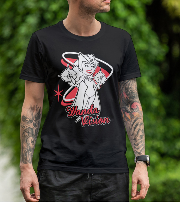 WandaVision Scarlet Witch Retro Cartoon T-Shirt