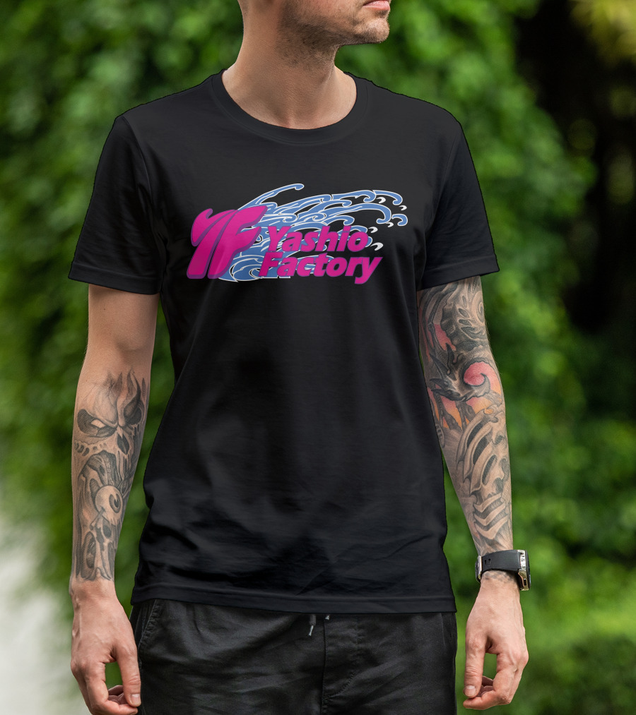 Yashio Factory Pink And Blue Wave T-Shirt
