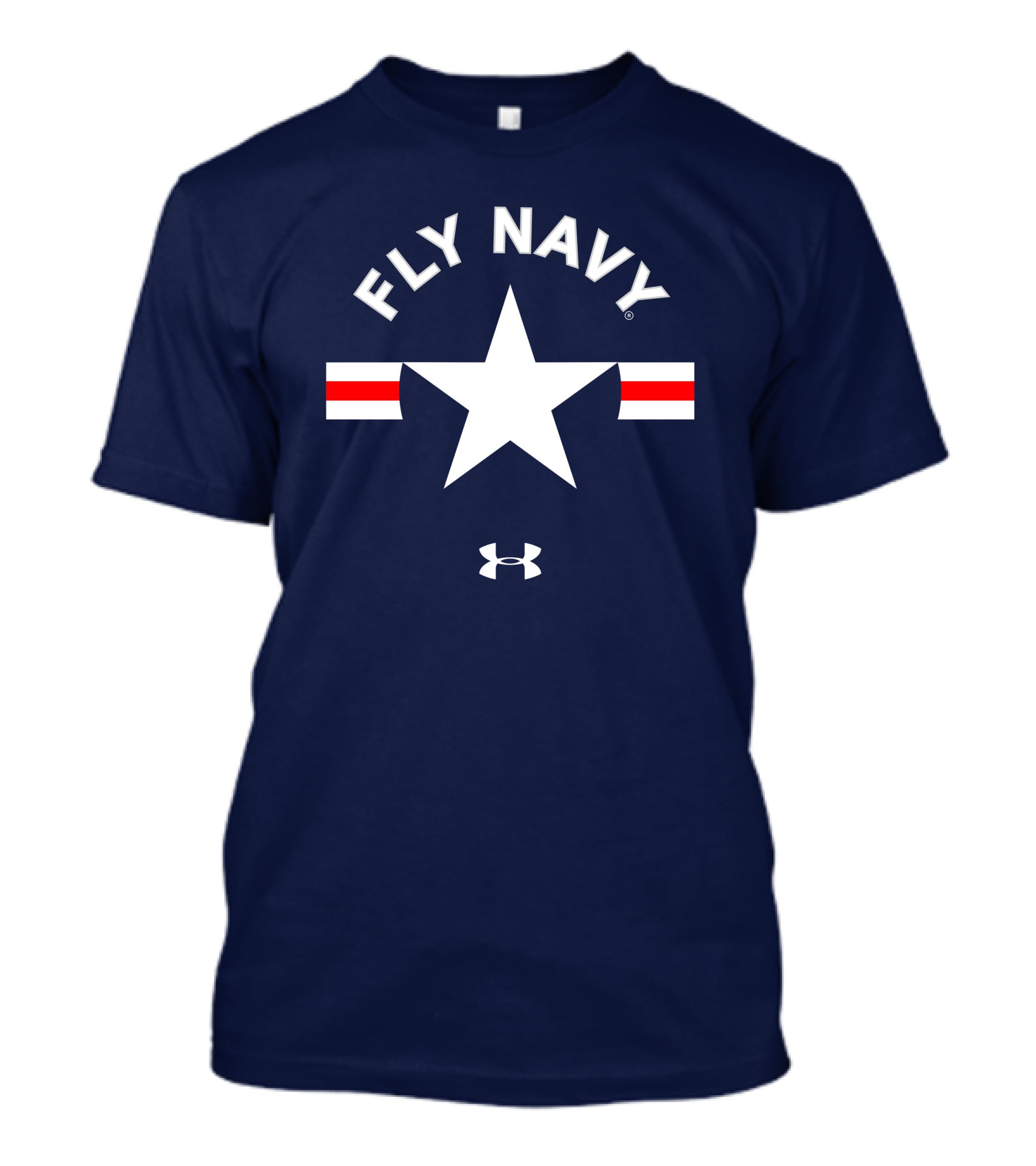 FLY NAVY Under Armour White Star Red Stripes T-Shirt
