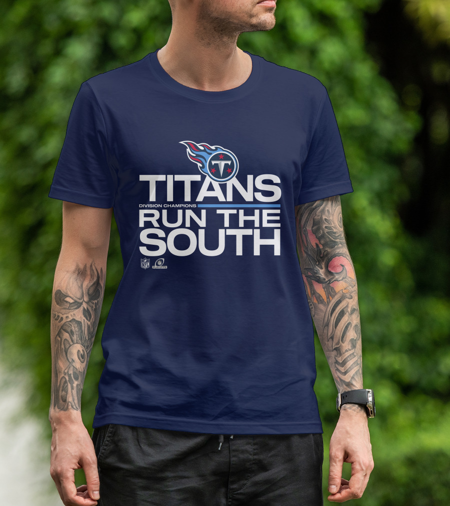 Tennessee Titans Division Champions Run The South NFL Playoffs T-Shirt