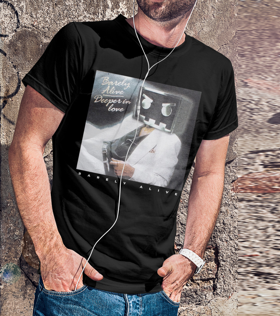 Barely Alive Deeper In Love 80s Aesthetic Robot Head Suit T-Shirt