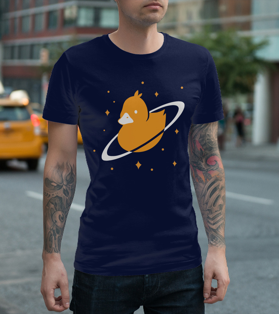 Quackity Merch Shop Duck with Ring and Stars T-Shirt