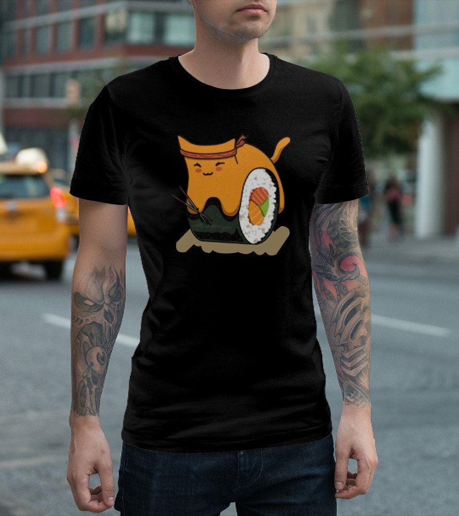 Sodapoppin Shop Sushi Cat Roll T-Shirt