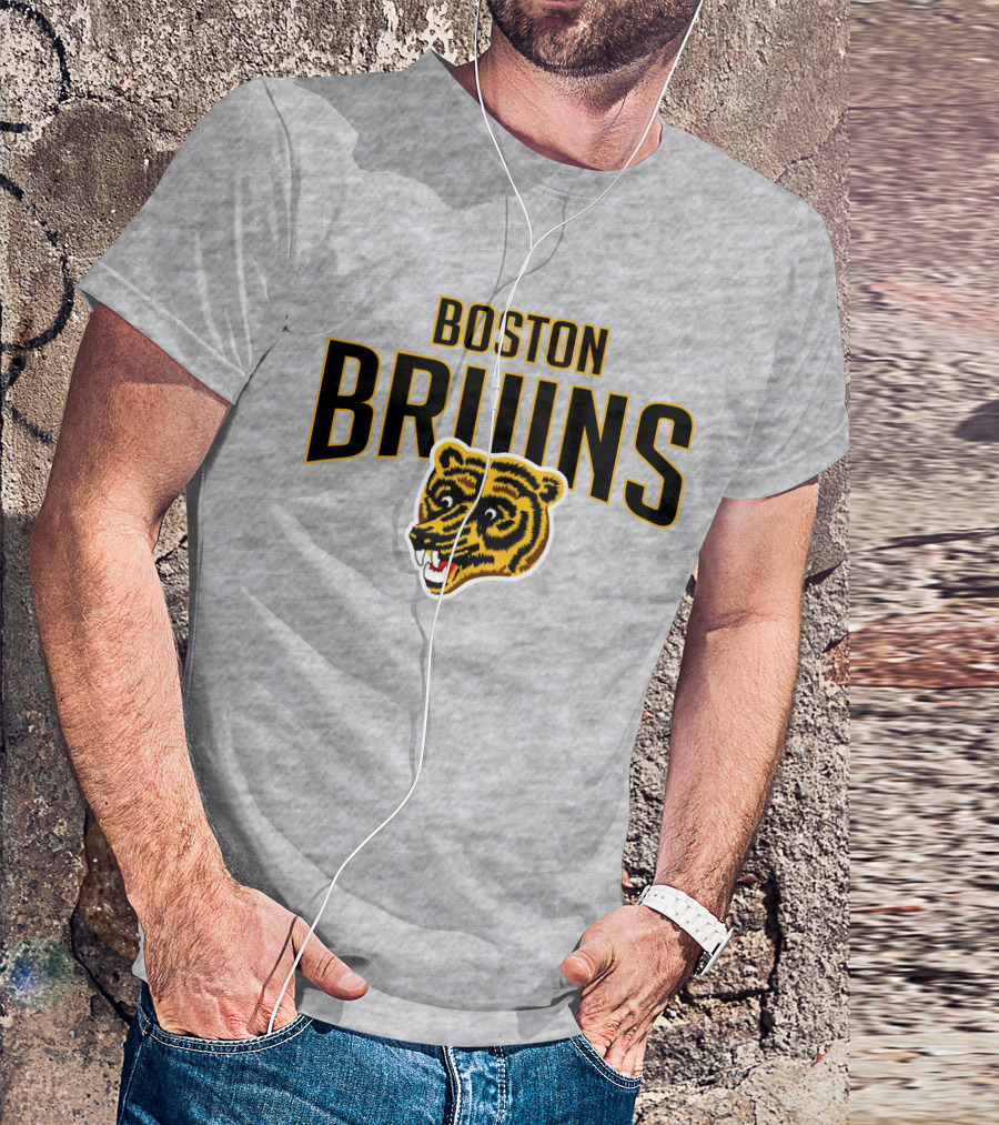 Boston Bruins Classic Vintage Logo Longsleeve T-Shirt