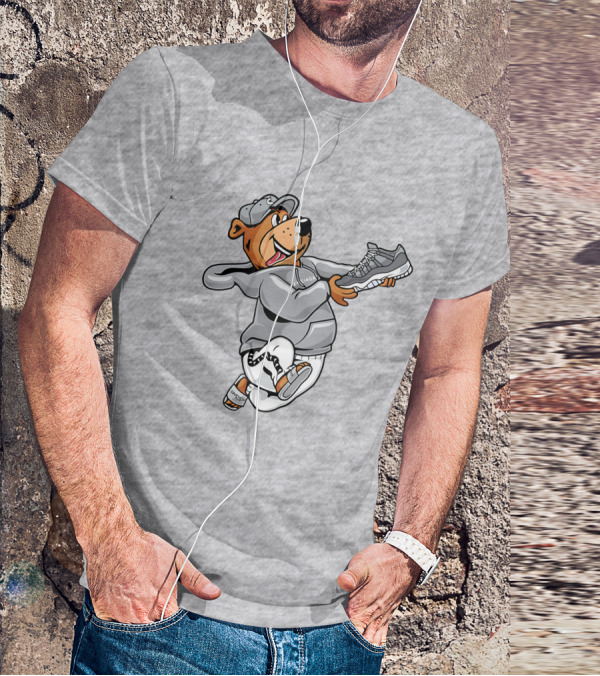 Cool Grey 11s Bear With Sneakers T-Shirt