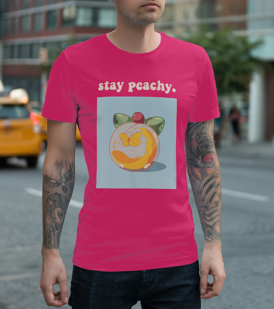 Stay Peachy Butterfly Peachy Squad Merch T-Shirt