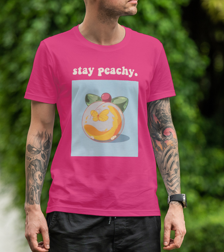 Stay Peachy Butterfly Peachy Squad Merch T-Shirt