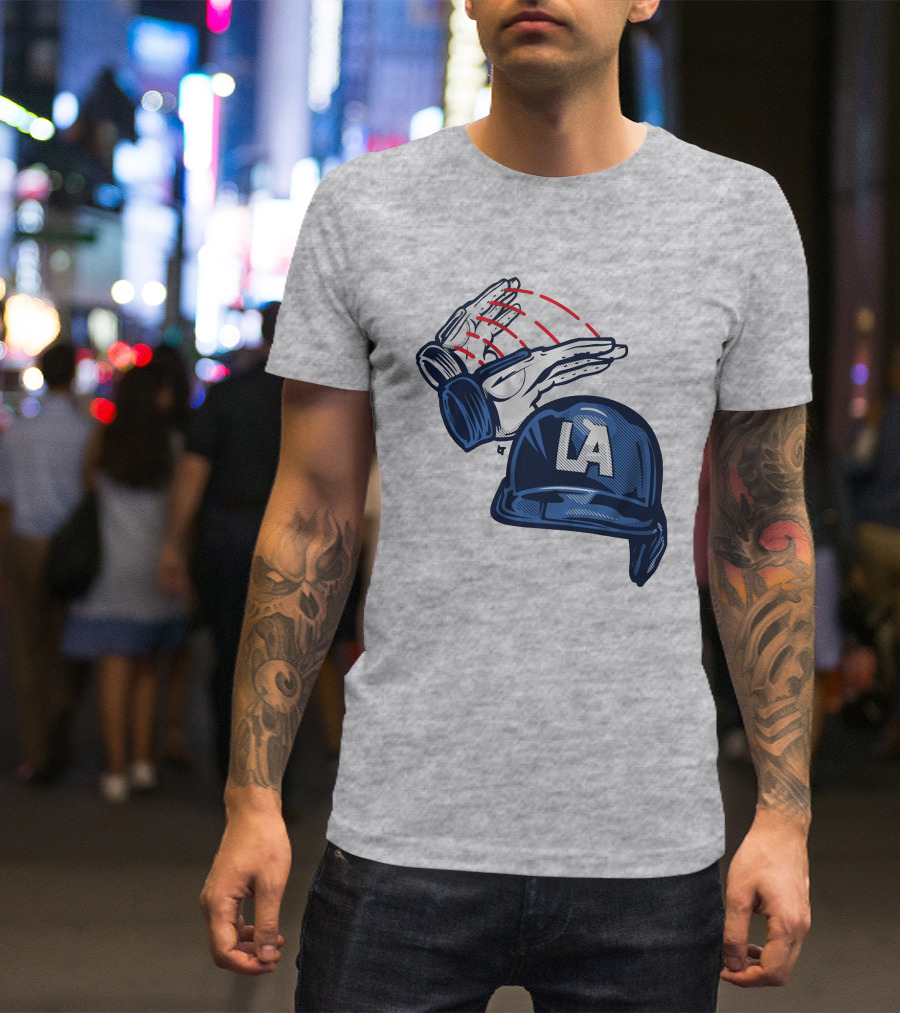 BreakingT Dunk On Em LA Helmet And Gloves T-Shirt