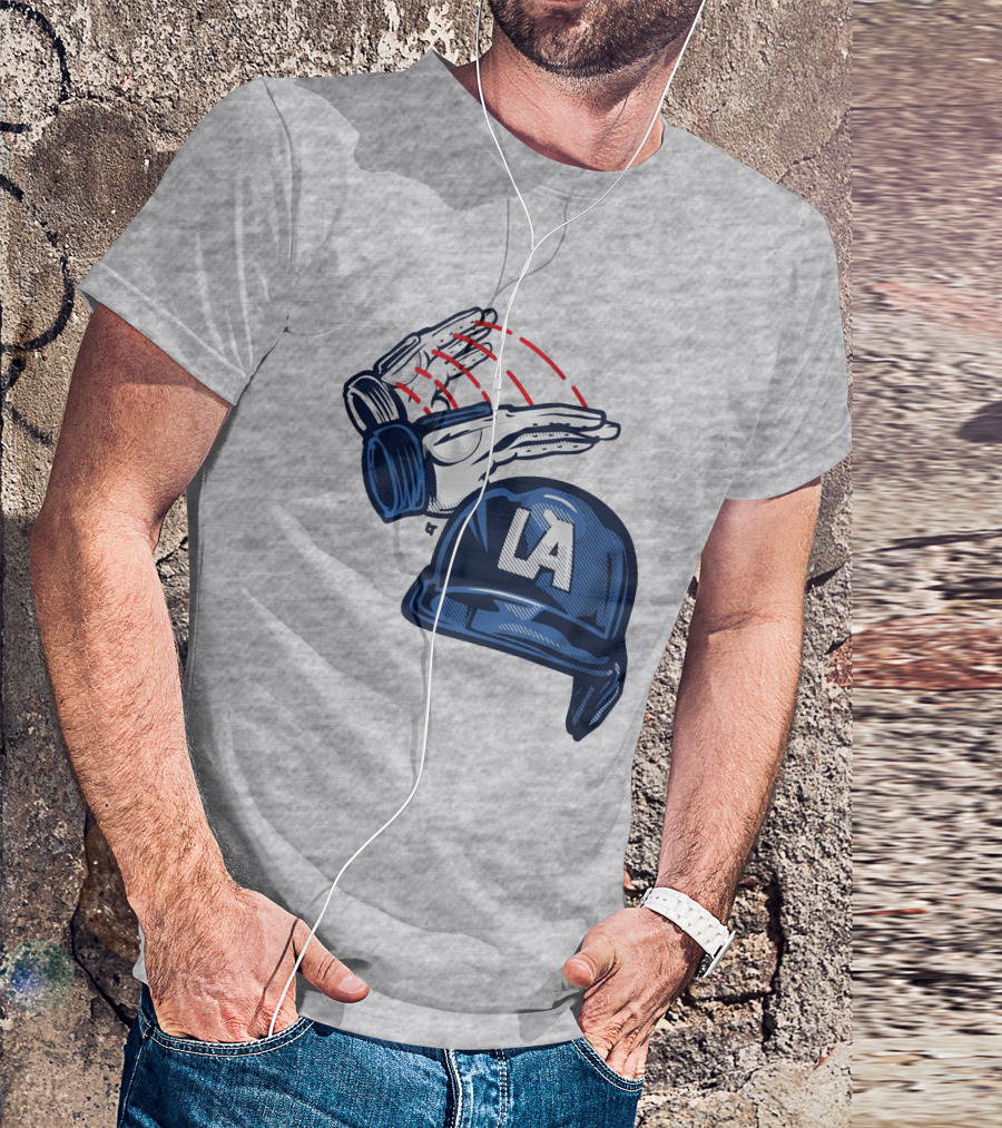 BreakingT Dunk On Em LA Helmet And Gloves T-Shirt