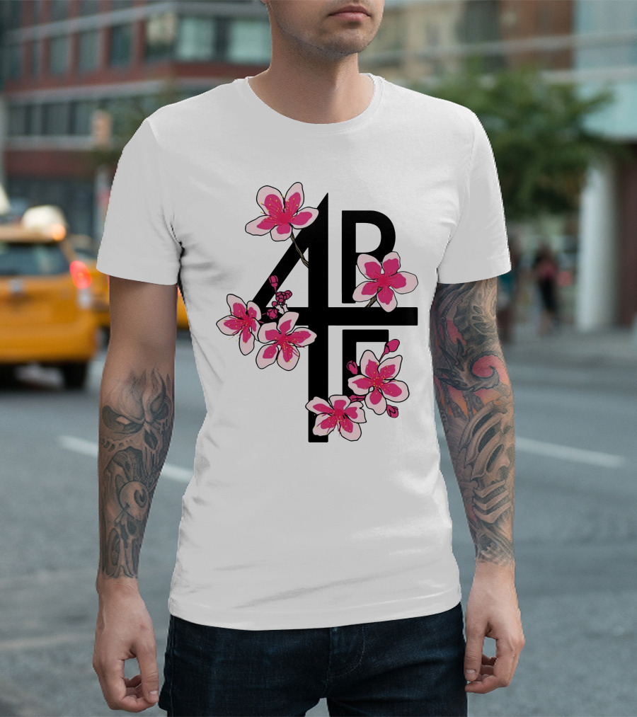 4PF Cherry Blossom Floral Motif T-Shirt