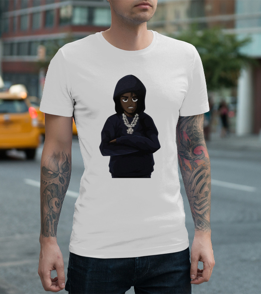 lil tjay merch hoodie character with chains T-Shirt